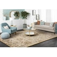 thumbnail image 5 of Hauteloom Elkins Wool Living Room, Bedroom Farmhouse Area Rug - Traditional Floral Carpet - Bohemian Paisley Vibe - Brown, Cream, Beige, Orange, Gray - 6' Square, 5 of 19