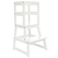 thumbnail image 1 of SDADI Kids Kitchen Step Stool Holds up to 150 Pounds w/ Safety Rail, White, 1 of 10