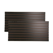 SSWBasics 4 ft x 2 ft Horizontal Black Slatwall Panels - Pack of 2