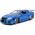thumbnail image 2 of Jada Toys Brian's Nissan GTR Skyline R34 Blue Fast & Furious Diecast Car Play Vehicle, 2 of 4
