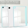 thumbnail image 4 of Allytechgroup Folio Case for Samsung Galaxy Tab A9 Plus/A9+ 11 Inch 2023 Model (SM-X210/X216/X218), Slim Trifold Stand Cover with Pencil Holder, Clear Back Shell Shockproof TPU Bumper Cover, Skyblue, 4 of 10