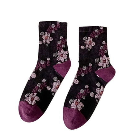 

Womens Socks Winter Autumn Winter Mid Tube Knitted Jacquard Printing Warm Stockings Socks for Women