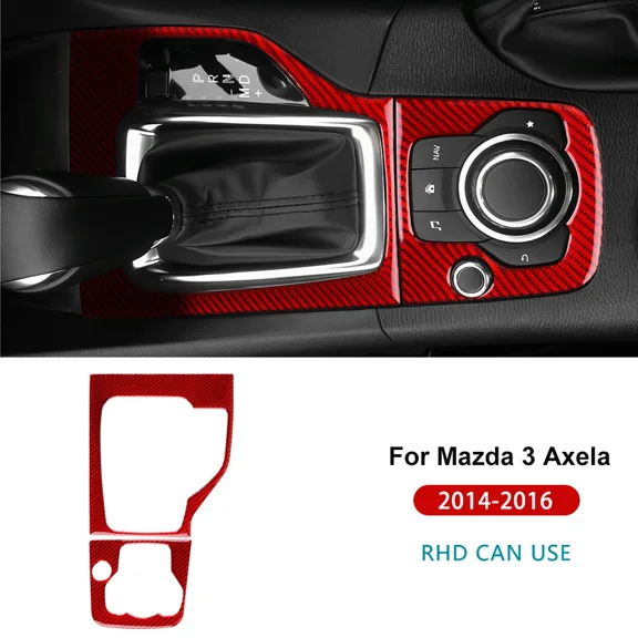 LHD RHD Real Soft Carbon Fiber Sticker For Mazda 3 Axela 2014 2015 2016 Car Automatic Gear Shift Panel Interior Trim Accessories.