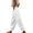 #0335-White, variant on Favoffer Women Cotton Linen High Waist Pants Button Up Waist Drawstring Tie Tapered Ankle Straight Leg Casual Pants for Casual Daily