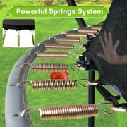 GVDV 12FT Outdoor Trampoline, Backyard Recreational Pumpkin Trampoline for Kids