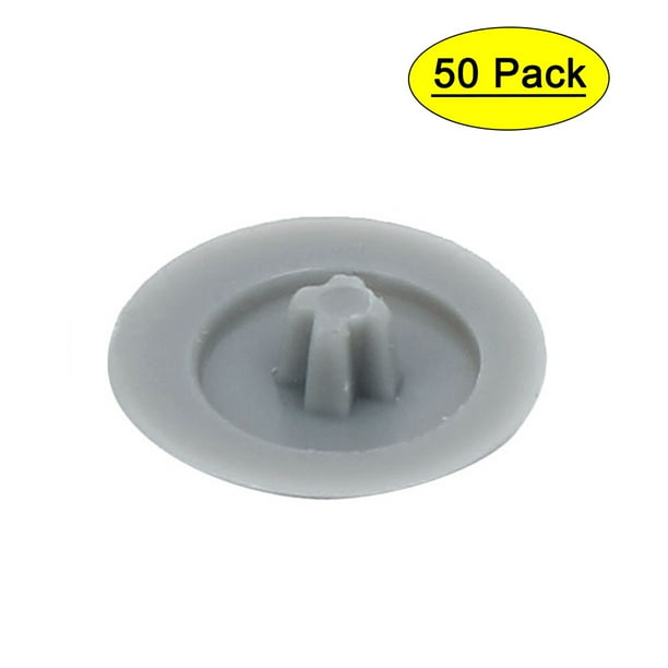 Uxcell 12mm Dia Plastic Screw Cap Hole Plugs Dust Proof Covers Gray (50