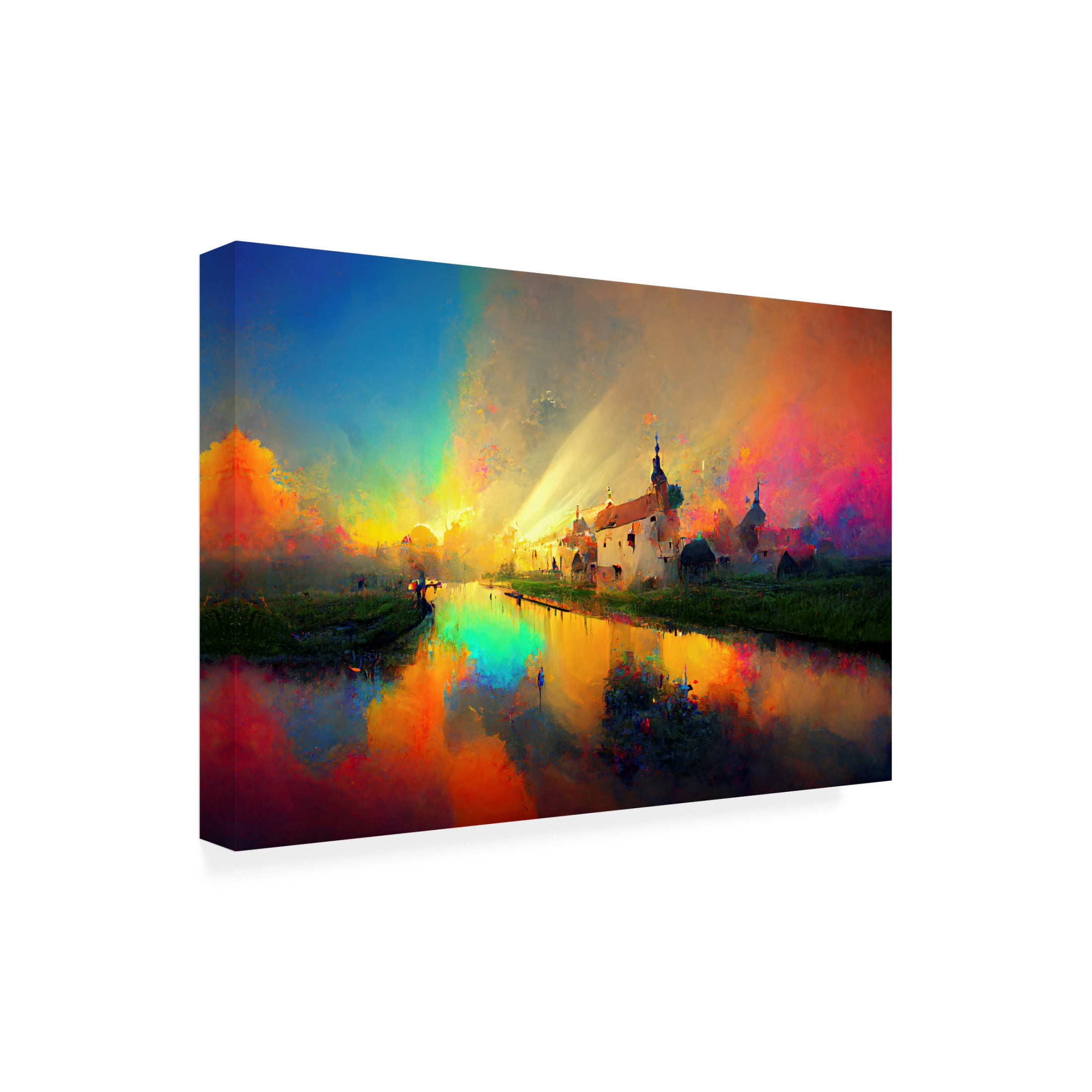 Canvas Wall Art - Ray Heere 'Medieval Landscapes 7' Wall Art for Living Room, Bedroom, or Office Décor by Trademark Fine Art - 24 x 16 Inches
