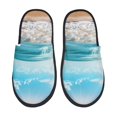 thumbnail image 1 of Fotbe Sunny Ocean Waves Pantuflas Peludas para Mujer con Estampado, Zapatillas de Peluche, Zapatos de Invierno para Casa, Uso Interior y Exterior-Large, 1 of 8