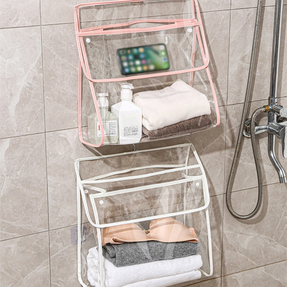 Waterproof Clear Bathroom Hanging Bag – Large Capacity Toiletry