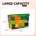 thumbnail image 4 of Toiletry Bag, Colorful Building Blocks Leather Waterproof Travel Makeup Cosmetic Bag Organizer, Large Capacity Toiletry Bag for Travel Size Toiletries, Skin Care Bag for Women, 4 of 8