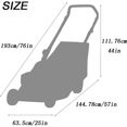 thumbnail image 2 of Lawn Mower Cover 210D Waterproof Polyester Fiber Lawn Tractor Cover Dust and Weather Protection Black, 2 of 5
