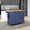 Dark Blue, variant on Kitchen Island with Solid Wood Top, Rolling Kitchen Island on Wheels, Multi-Storage Cart with Storage Cabinet and Drop Leaf Breakfast Bar,Spice Rack, Towel Rack & Drawer, Dusty Blue