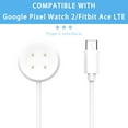 thumbnail image 6 of KOMI [2-Pack] Charger Compatible for Google Pixel Watch 2 / Fitbit Ace LTE Replacement Charging Cable. (3.3Ft/100cm) [Not for Pixel Watch 1] (White, Type-C), 6 of 7