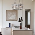 thumbnail image 3 of Adjustable Crystal Dining/Living Room Chandelier, Prismatic Design, Elegant Bedroom Ceiling Light, 3 of 9
