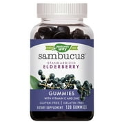 Nature's Way Sambucus Elderberry with Vitamin C and Zinc, 120 Gummies