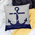 thumbnail image 2 of SHANXI Blue Navigation Theme Throw Pillow Cover Design Cushion Cover Ocean Striped Pillow Case 22x22in, 2 of 5