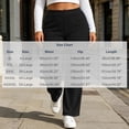 thumbnail image 3 of Mifsaly Plus Size Women's Straight Leg Sweatpants Ribbed Knit Elastic Waist Lounge Pants Fall Winter Trendy Daily Going Out Athletic Casual Clothing, 3 of 6