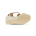 thumbnail image 5 of BLISSFUL STEP Women's Shoes Crisscross Ankle Strap Espadrille Wedge Sandals Brown 7.5, 5 of 8