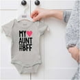 thumbnail image 5 of Cute BFF Niece Aunt Best Auntie Ever Bodysuit Jumper Girls Infant Baby Brisco Brands 24M, 5 of 6
