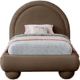 thumbnail image 7 of Meridian Furniture Madrid Brown Velvet Twin Bed, 7 of 7