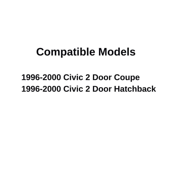 Driver Left Side Door Glass Compatible with Honda Civic 2 Door Coupe/Hatchback 1996-2000 Models