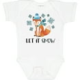thumbnail image 3 of Inktastic Let it Snow Cute Orange Fox in Hat and Scarf Boys or Girls Baby Bodysuit, 3 of 5