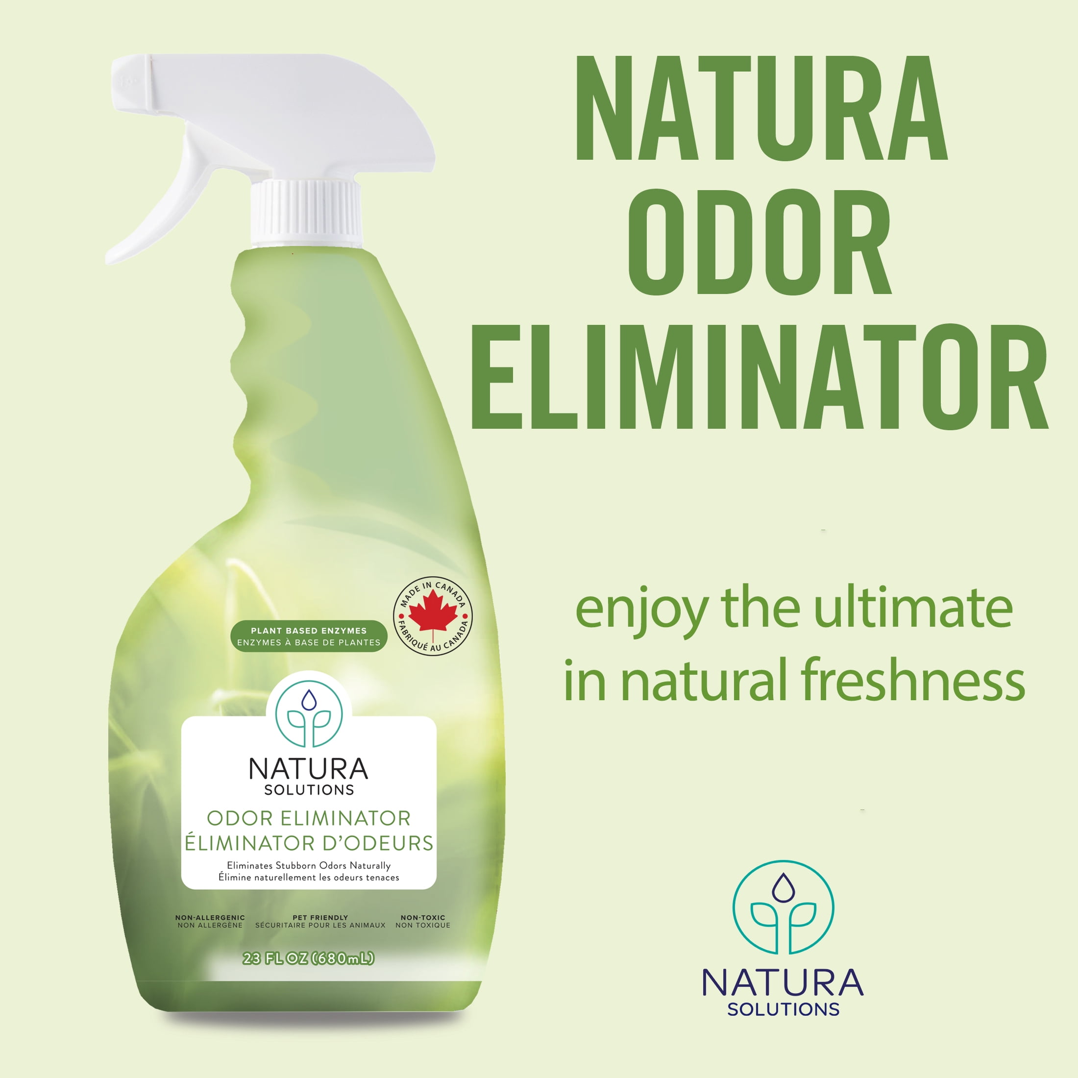 Natura Solutions, Odor Eliminator, Room & Surface Deodorizing Spray, 680 ml