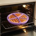 thumbnail image 6 of Flexible Silicone Maker Baking Tray, Reusable Baking Tray, Round Non-Stick Waffle Tray For Cake Chocolate Craft Candy Household Oven Muffin Cake Mold Baking, Easy To Clean,Diameter 6.9", 6 of 7