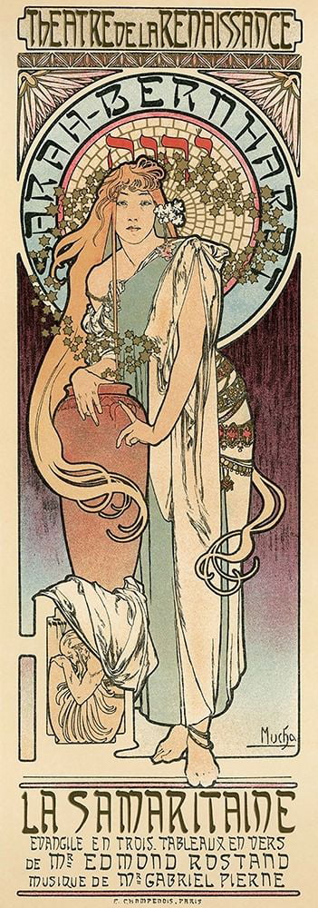 Sarah Bernhardt Poster Print by Alphonse Mucha (8 x 24) - Walmart.com ...