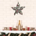 thumbnail image 2 of Qocolhg Christmas Home Hanging Wooden Twigs Base Decorated Baubles, Berries, Foliage,Pine Cones, Wood, Red Stars, Christmas Wreaths for Front Door, Christmas Decoration Door Ring, 2 of 6