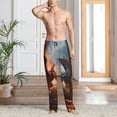 thumbnail image 2 of Rateoe Lava Dragon Pattern Men’s Ultra-Soft Comfy Pajama Lounge Pants Sleepwear,Comfortable Lounge Wear,lightweight Pajamas, Casual Home Wear-XX-Large, 2 of 6