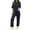 Dark Blue, variant on ZZwxWA Womens 2 Piece Outfits Short Sleeve Set Wide Leg Pants Casual Trendy Pullover Lounge Set