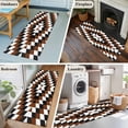 thumbnail image 5 of 2'x6' Rug Runners for Hallways Kitchen, Brown Aztec Non Slip Entryway Beside Floor Carpet Runner, Black White Southwest Vintage Abstract Geometric Laundry Room Bedroom Throw Rugs Mat for Family Pet, 5 of 8