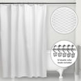 thumbnail image 5 of Microdry Water-Repellent Fabric Embossed Shower Curtain Liner for Bathroom, 72" x 72", White, 5 of 9