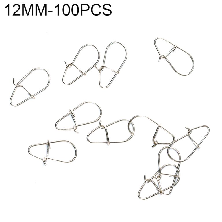 100Pcs Stainless Steel Hooks Fast Snap Clips Lock Connectors