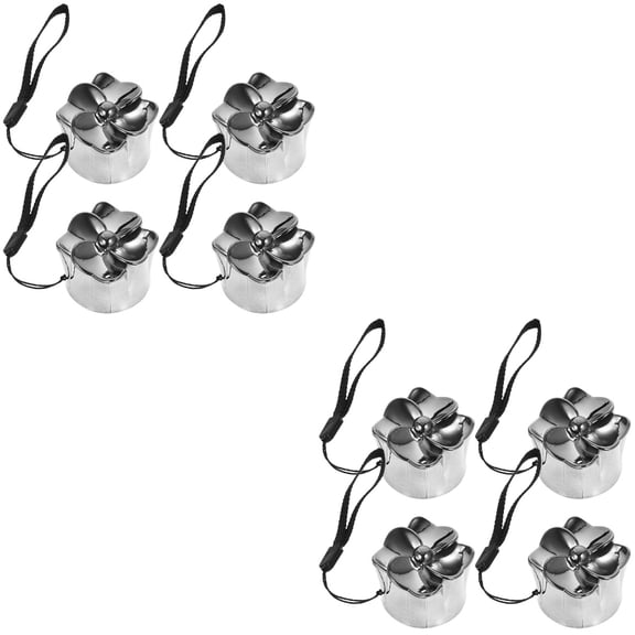 TAILTOSS Compact Plated Silver Plastic Umbrella Handle Replacement Ergonomic and Durable 8Pcs