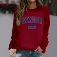 thumbnail image 5 of Womens Spring Sweatshirts Senior 2026 Print Crewneck Y2K Pullover Casual Long Sleeve Loose Fit Tops, 5 of 7