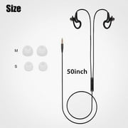 In-Ear Wired Sport Running Earphones, Earbud Ear Hook Headphone with Mic & 3.5mm Jack, Waterproof, for Workout Exercise Gym, Compatible with iPad Android Cell Phone PC
