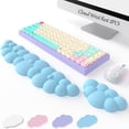thumbnail image 1 of MesaSe Keyboard Cloud Wrist Rest 2PCS  High Density Memory Foam Keyboard Palm Rest  Ergonomic Keyboard Pad Wrist Support for Pain Relief  Mouse Pad Rest Support for Office/Computer/Laptop, 1 of 8