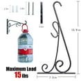 thumbnail image 3 of Plant Hanger Wall Hooks for Hanging Plant Bracket for inside outside Use Sturdy Bird Feeders, Lanterns, Sconces, and Wind Chimes 2-Pack 06, 3 of 8