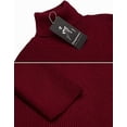 thumbnail image 5 of Daupanzees Mens Slim Fit Turtleneck Sweater Long Sleeve Thermal Shirt Top Autumn Winter Male Knitwear Pullover, 5 of 7