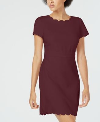 scalloped sheath dress