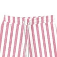 thumbnail image 3 of fatyb Women's Striped Knee Length Shorts Drawstring Casual Shorts Loose Lounge Short Pants with Pockets, 3 of 4