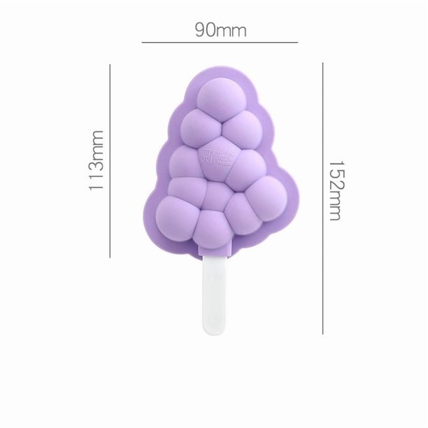 Molde casero de silicona for helado, molde for pastel de dibujos animados con tapa, 2 piezas for hacer helado fácil y divertido