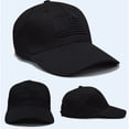 thumbnail image 1 of Baseball Hat Portable Stylish Fashionable Breathable Baseball Hat Flag Flag Pattern Replacement Unisex Free Size Thermal Windproof Cap Black, 1 of 8