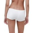 thumbnail image 2 of Skarlett Blue Women's Adorned Cotton Boyshort 375211, White, L, 2 of 3