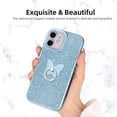 thumbnail image 4 of Compatible with iPhone 11 Case with Butterfly Bracket Ring Stand Glitter,Luxury Cute Clear Flexible Cover Camera Protection Shockproof Phone Case for Women Girl-Blue, 4 of 6