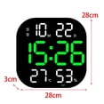 thumbnail image 3 of facefd Digital Wall Clock Temp Date Week Display Large Screen Adjustable Brightness Green, 3 of 8
