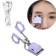 thumbnail image 2 of Pinkiou Heated Eyelash Curler Clamp USB Portable Electric Eyelash Curler 24 Hours Long Lasting with Sensing Heating Silicone Pad (purple) eyelash tools, 2 of 9