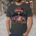 thumbnail image 2 of 250 Anniversary USA Shirts Men Patriotic Tops Tee Independence Day Clothes Birthday Independence Shirts for Men Blue (Dark Gray,M), 2 of 5